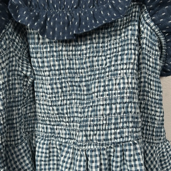 Tularosa Nicki Dress in Sea Off Shoulder Cotton Cottage look dress size small - Picture 8 of 12